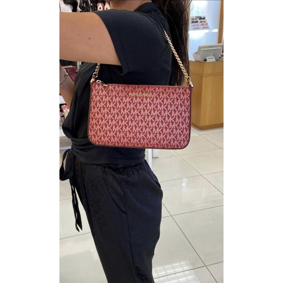 Bundle Michael Kors Red Giftable Boxed Xbody Xmas Gift Bag Wallet Set NWT $616 - Picture 8 of 10